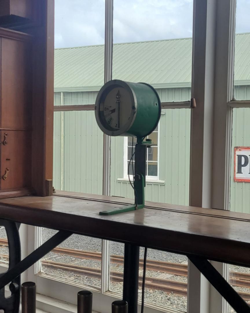 Matthew Boucher on Train Siding: Two frames and several instruments at the Tasmanian Transport Museum on a quiet day in September 2022