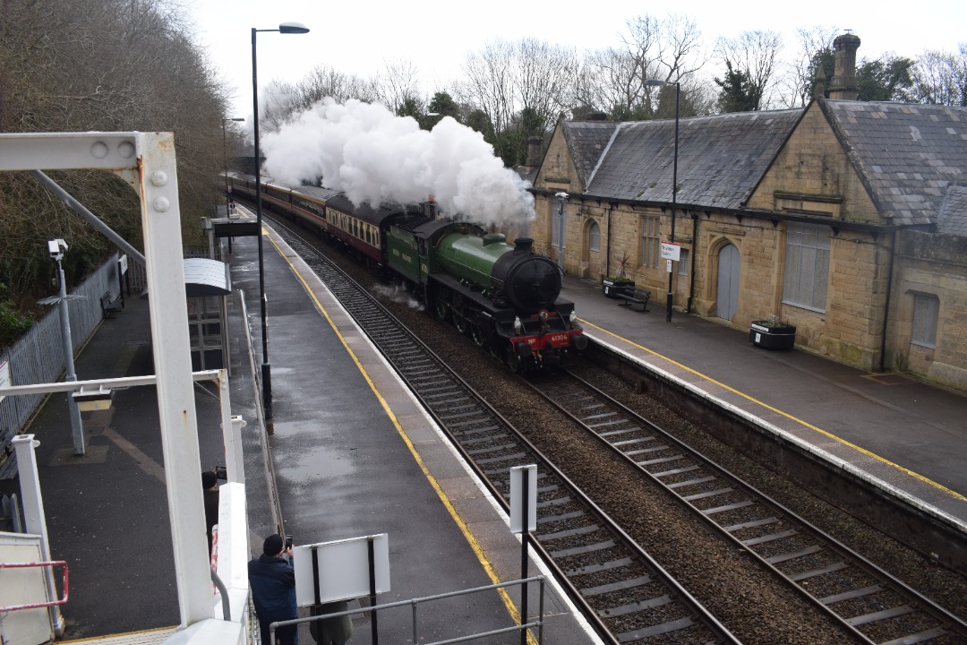 Hardley Distant on Train Siding: CURRENT: 61306 'Mayflower' passes Rhosymedre near Ruabon today on the 5P45 09:30 Crewe H.S to Coton Hill Yard
(Shrewsbury) ECS Service.