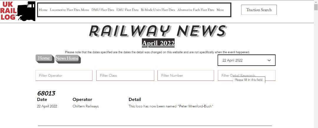 UK Rail Log on Train Siding: Today's stock update is now available in Railway News & includes news of more Class 317's heading for disposal, the
c2c Cl.720's...