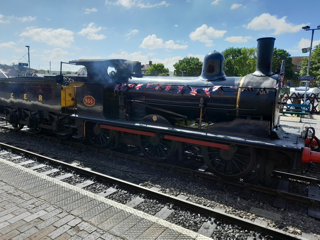 Ricky Stollery on Train Siding: GER Y14 0-6-0 – 564 parked up beautifully at our station this morning, a absolute beaut of a engine, a pleasure to be
around while...