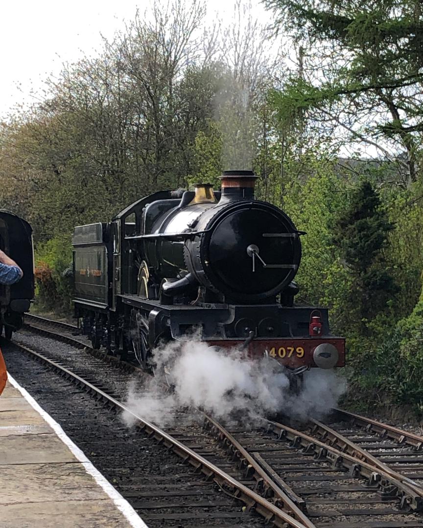 Mark Ogden on Train Siding: 4079 'pendennis castle' at bury & rawtenstall on east Lancs railway this afternoon (21/4/24)