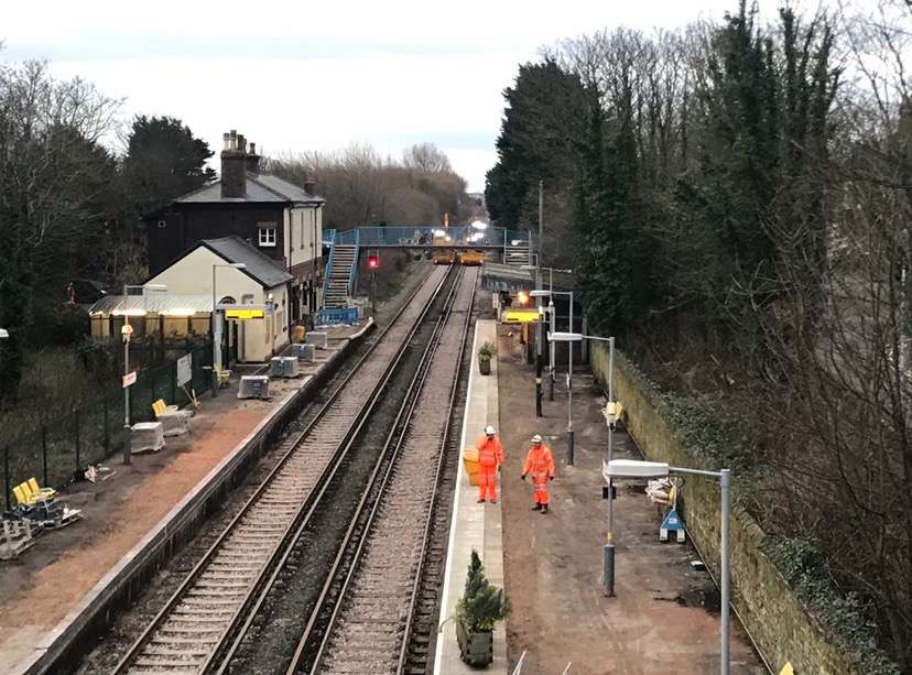 Ross McCall on Train Siding: Hightown Station half way through platform upgrade works in preparation for the new Class 777s