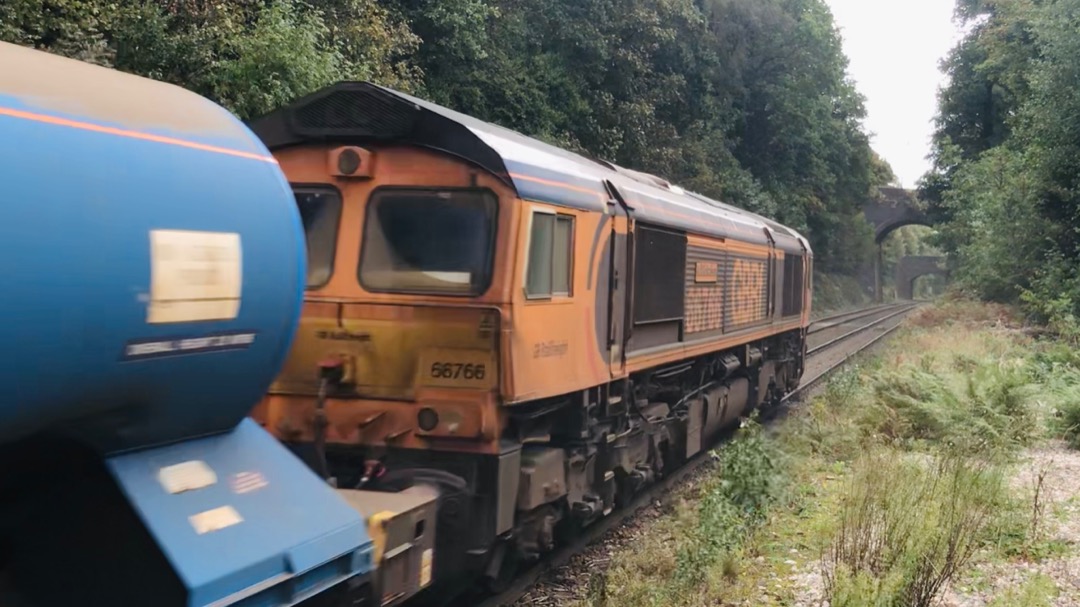 George on Train Siding: Aswell as the freight workings, 66772 and 66766 passed by with the RHTT. The movement was 3J01 from Kings Norton Ot Plant Depot down to
London...