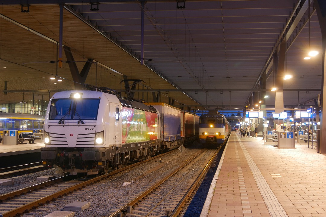 Transportguyrio on Train Siding: DBC 193 361 + Lovosice shuttle | NS SGMm 2142 + 2992 | 11-09-2021 | Station Rotterdam centraal