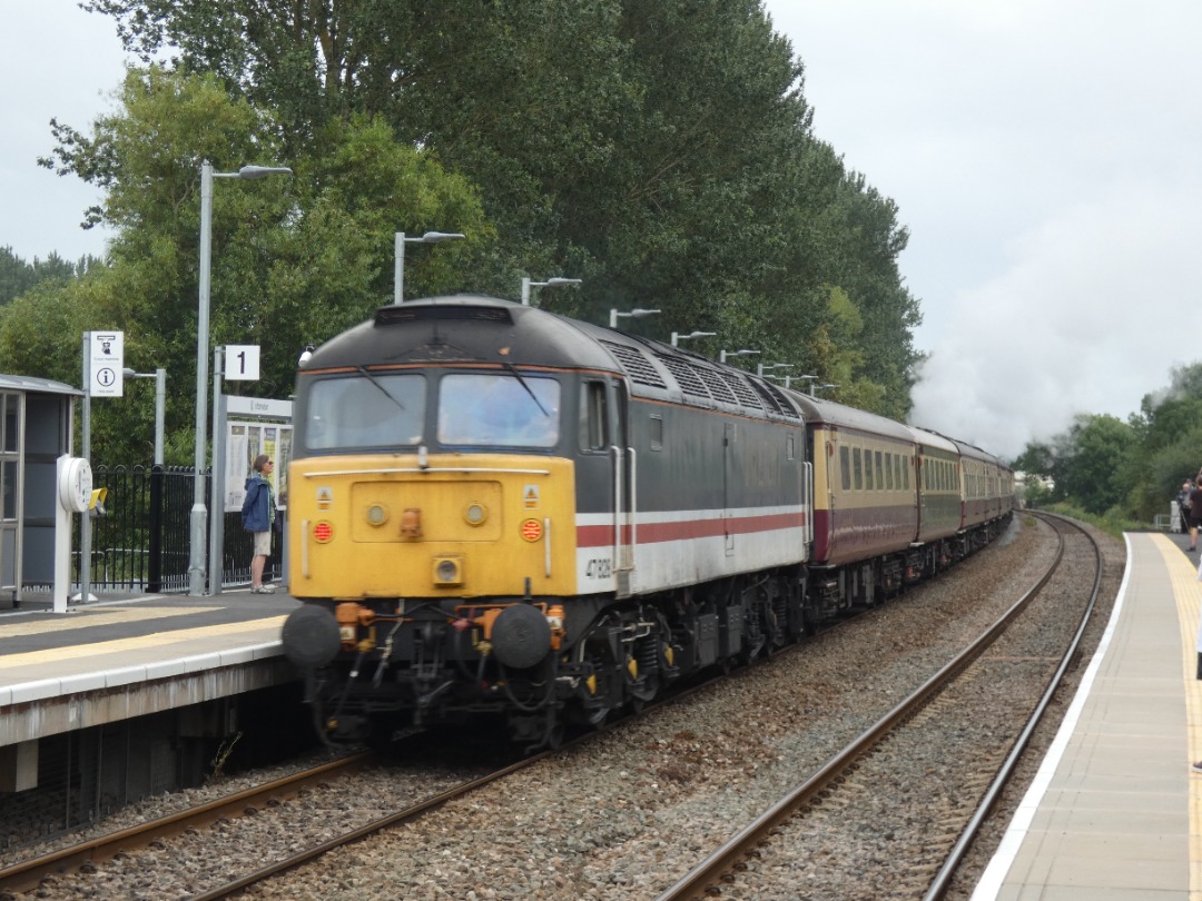 Jacobs Train Videos on Train Siding: #60007 'Sir Nigel Gresley' is seen passing Marsh Barton station with #47828 on the rear working a railtour from
Wolverhampton to...