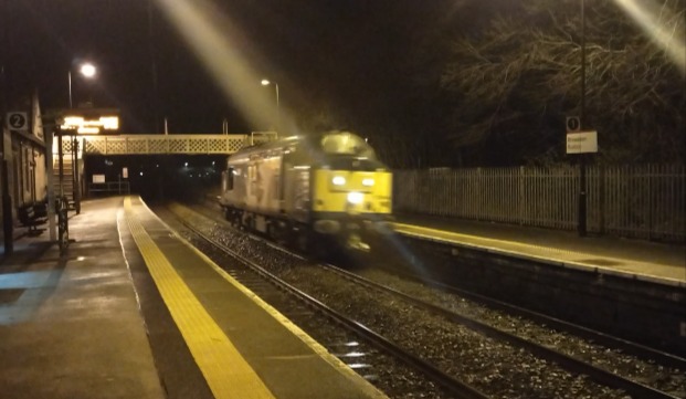Hardley Distant on Train Siding: CURRENT: 37884 'Cepheus' passes through Ruabon Station today with the 0N38 17:07 Derby RTC Serco to Birkenhead North
EMU Depot Light...