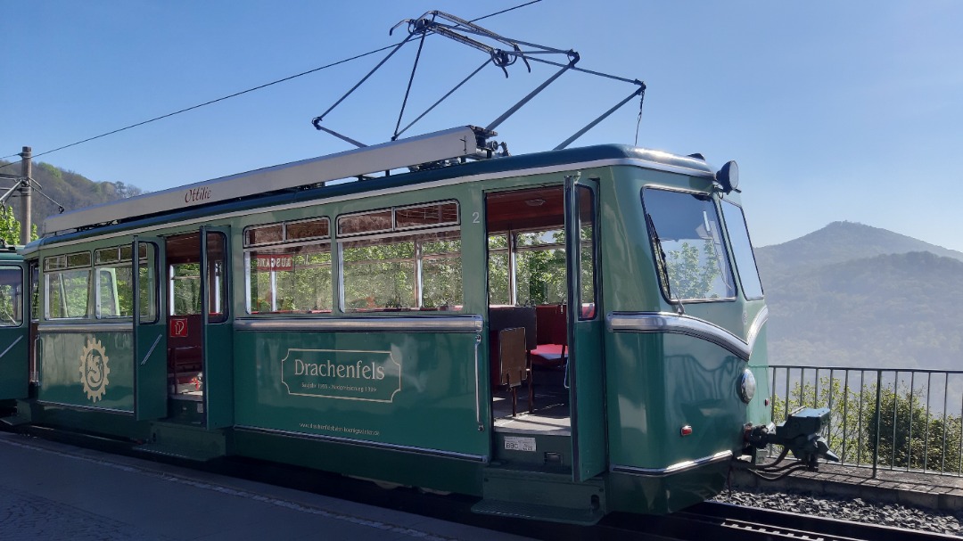 Bas Folles on Train Siding: The cute trains of the Drachenfels rack railway on the top of the line. #heritage #rackrailway