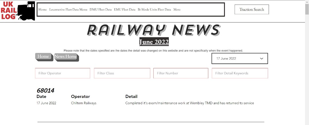 UK Rail Log on Train Siding: Todays stock update is now available in Railway News including news of a new livery for another Class 360 and much more.....