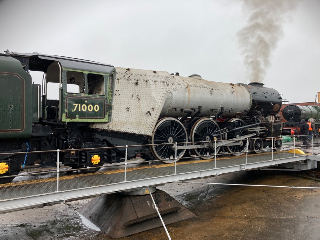 ceinneidigh54 on Train Siding: 7100 Duke of Gloucester on turntable 3.11.23. Members special viewing. Hydraulic test passed. Full live stream test pending. A
wonderful...