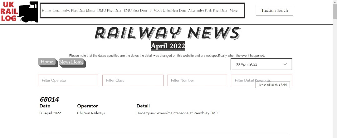 UK Rail Log on Train Siding: Today's stock update is now available in Railway News, including news of new colour for a Class 360, another Class 701 making
an...
