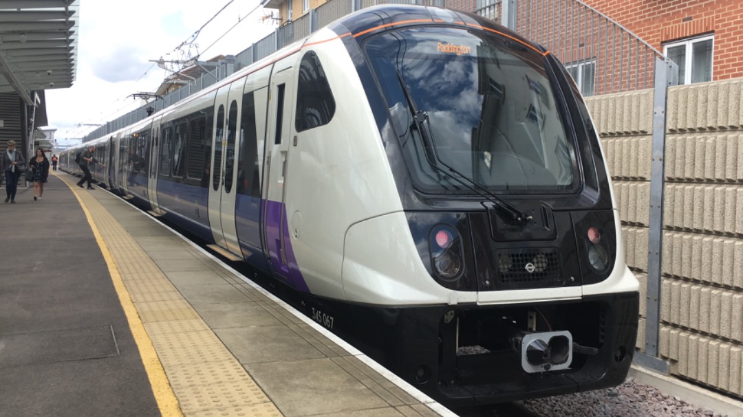 George on Train Siding: Here is an Elizabeth Line class 345 EMU at Abbey Wood, the eastern terminus of Crossrail. This was about to depart with a service to
Paddington...