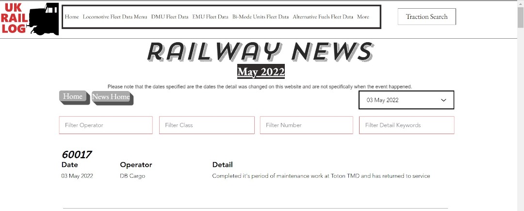 UK Rail Log on Train Siding: Today's stock update is now available in Railway News and includes news of the latest of the new TfW fleet to arrive into
Cardiff as well...