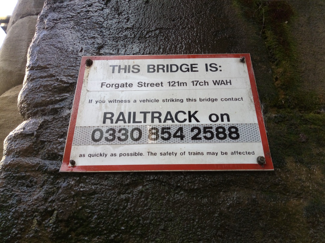 NGtrains on Train Siding: FOREGATE STREET - Listed structure, in Conservation Area. Cast Iron parapets Bridge - Underline Bridge WAH 121 miles 17 chains
measured from...