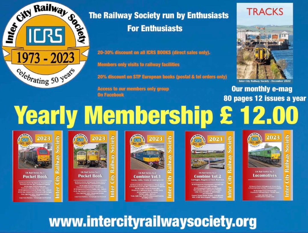 Inter City Railway Society on Train Siding: Why not join the UK's No. 1 Railway Society for the incredible price of £12.00 THATS RIGHT