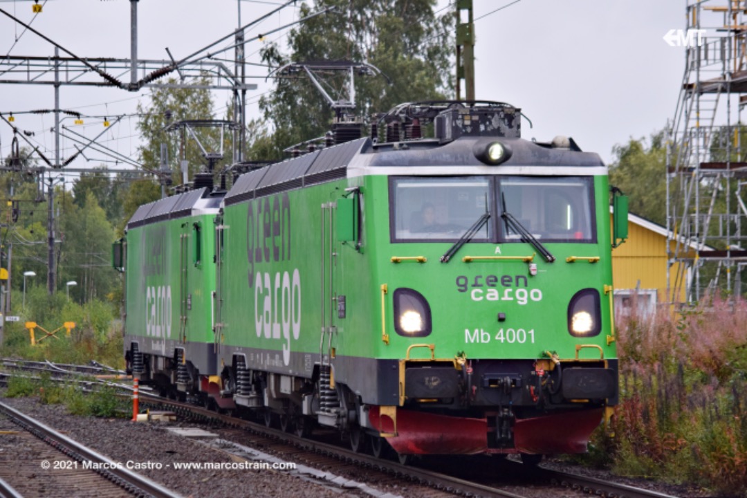marcostrain on Train Siding: 📷🇸🇪 Green Cargo Mb 4001 and Mb 4006 ‘Softronic Transmontana’ manoeuvring at Boden, Sweden.
