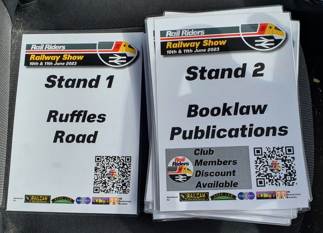Rail Riders on Train Siding: All our exhibitors will be clearly marked with our stand numbers, most have a handy QR code that takes you straight to their
website /...