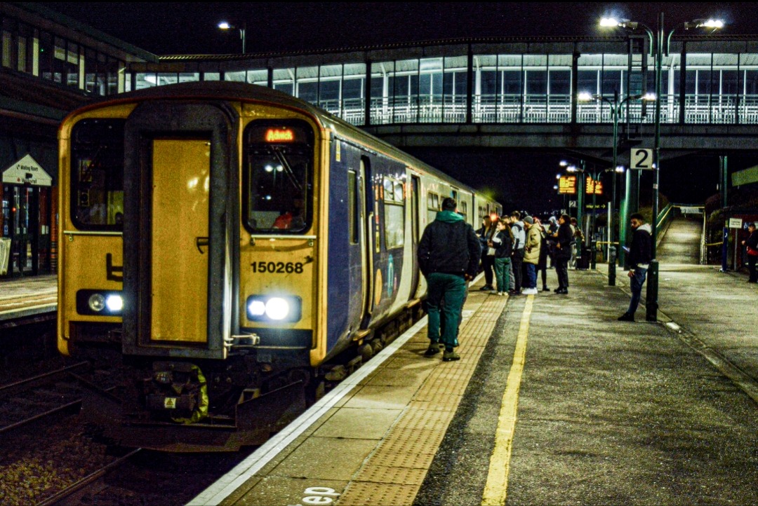 Dale Bristo on Train Siding: Here we have a northern class 150268 stood at meadowhall station platform 2 on its service to adwick📷