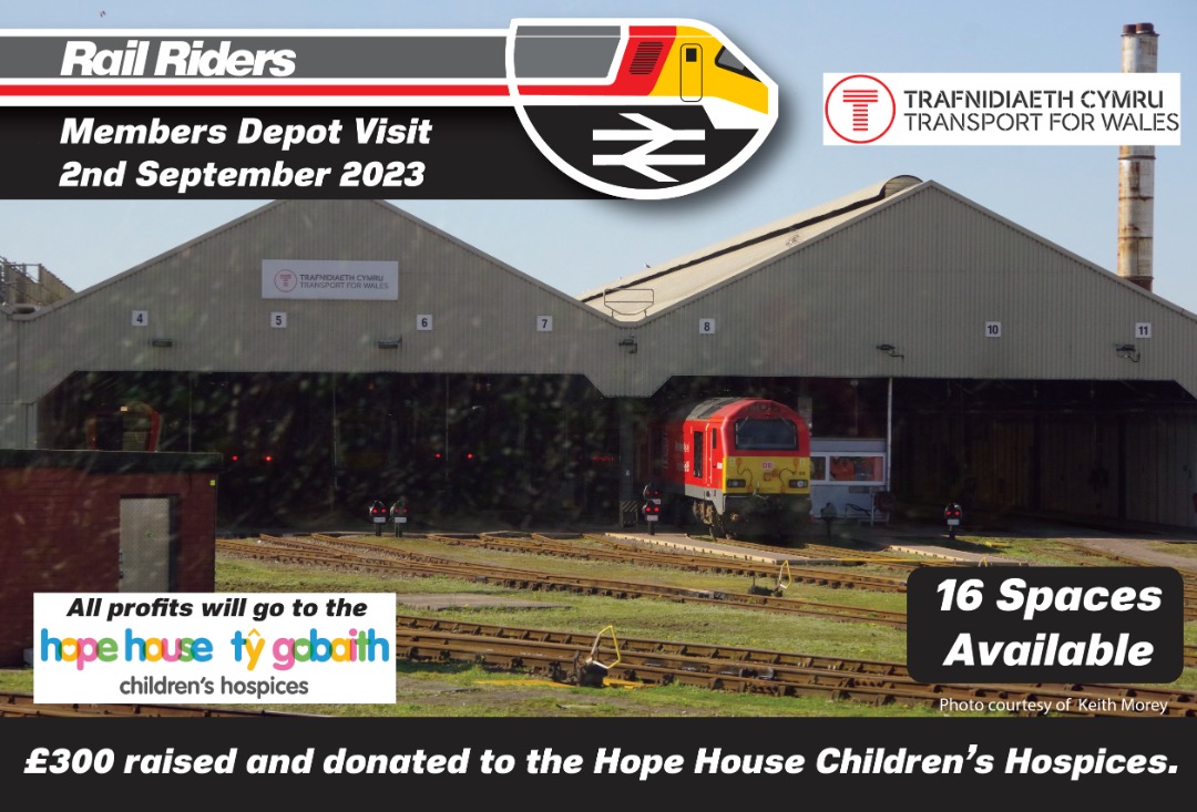 Rail Riders on Train Siding: We are pleased to share that we have donated £300 to the Hope House Children's Hospice from the proceeds of our recent
visit to the...