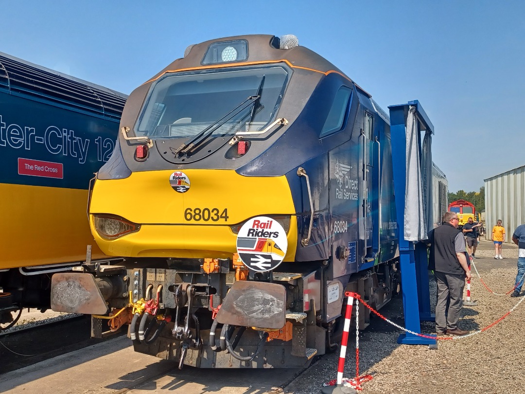 Trainnut on Train Siding: #photo #train #diesel #depot #railriders The naming of 68034 Railriders 2020 at Crewe today and class 58 cab
