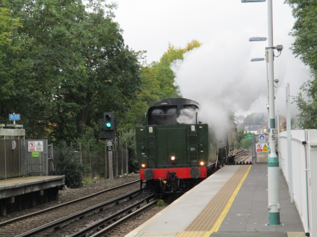 OfficiallyCharles on Train Siding: Went to see 35028 Clan Line yesterday at Gipsy Hill Railway Station performing a stock movement but to my surprise she was
going...