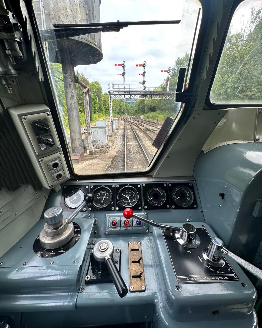 Michael Gates on Train Siding: Drivers eye view of the impressive semaphore signals at Grosmont, taken from the cab of 31466 on the North Yorkshire Moors
Railway
