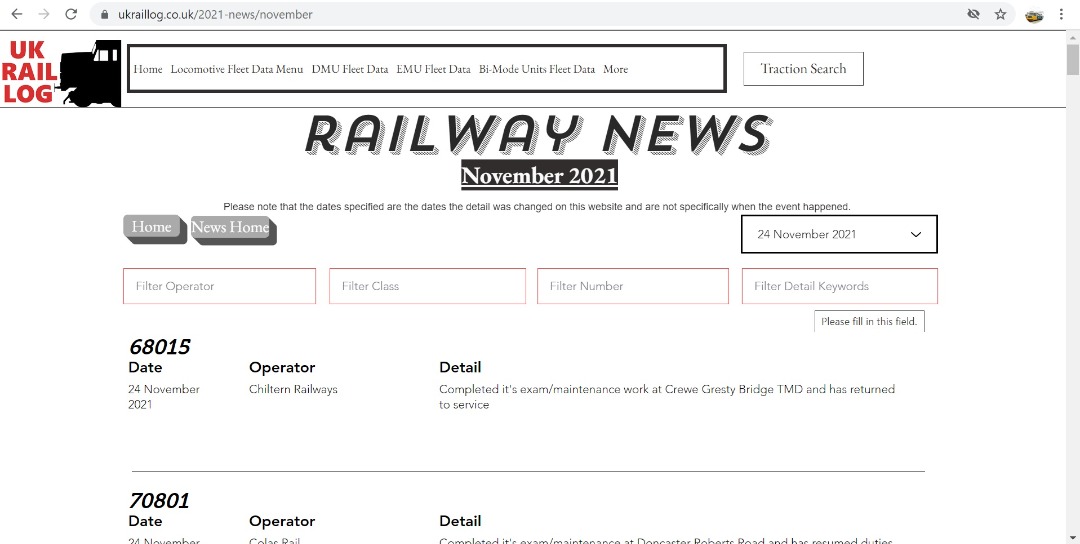 UK Rail Log on Train Siding: Today's stock update is now available in Railway News & includes news of another Cl. 365 to scrap and more new units
making an appearance