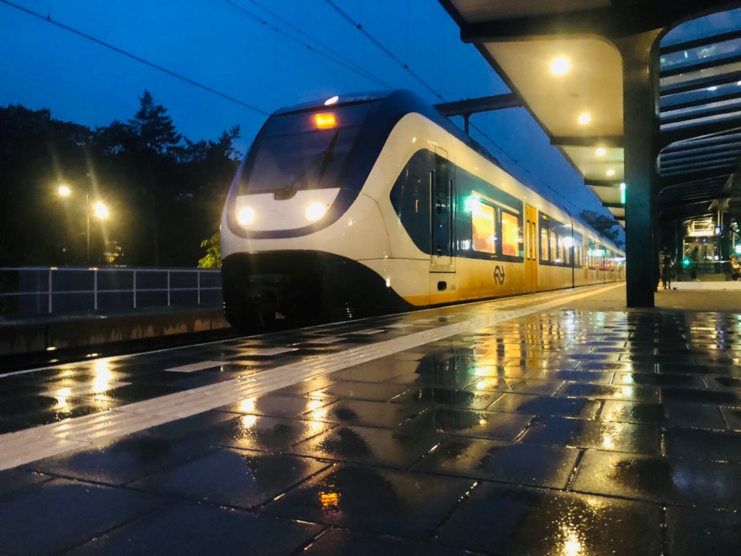 Treinspotternick on Train Siding: #Bombardier SLT naar Rhenen op een regenachtige ochtend op station Driebergen-Zeist 😃