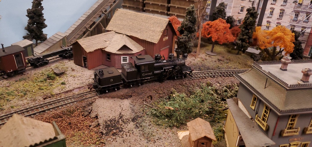 M. on Train Siding: My Bachmann Climax Class C logging locomotive. DCC Sound-Fitted, I took it to a local hobby shop for pictures, and does it look the part on
their...