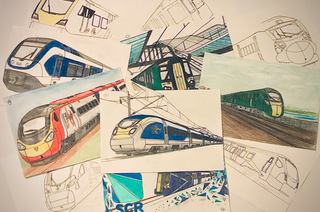 Eurostar_E320Drawings on Train Siding: Oh and I recently have gotten 300 followers on Instagram, which is a nice addition. #traindrawings