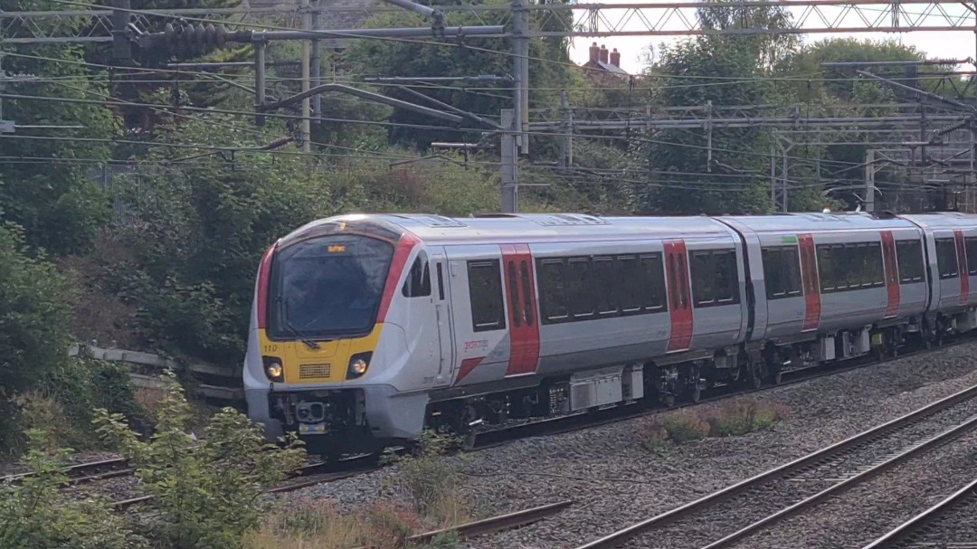 TheTrainSpottingTrucker on Train Siding: Two that don't really belong. Greater Anglia 720110 and Northern 323223 on stock moves on the WCML at
Castlethorpe.