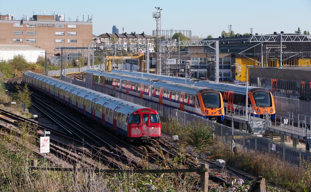 Train Siding on Train Siding: Looking down on Willesden TMD from Willesden Junction station. Visible are London Overground class 710 "Aventra" EMUs
710261 and one of...