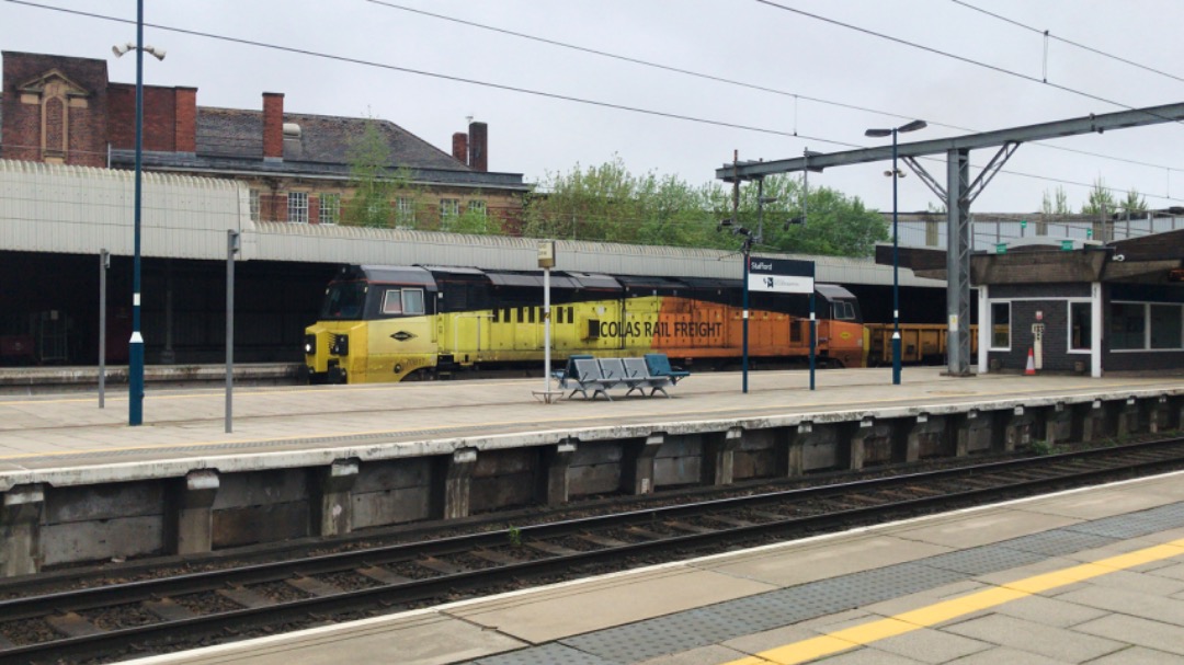 George on Train Siding: Another photo of 70817 working 6K88 at Stafford yesterday! Shortly after taking this 817 would run around its train and rejoin at the
opposite...