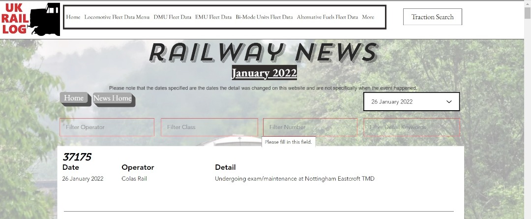 UK Rail Log on Train Siding: Today's stock update is now available in Railway News and includes news of new colours for a GB loco, another Class 365 leaves
us for...