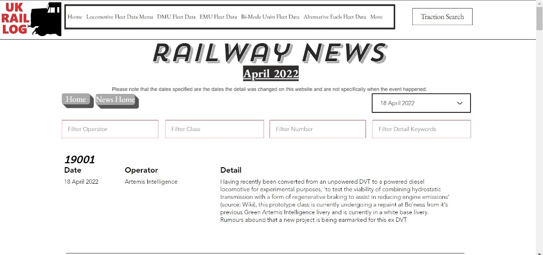 UK Rail Log on Train Siding: Today's stock update is available in Railway News including news of more units getting a new look!