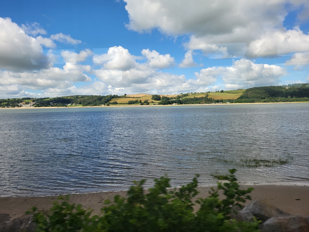 cyprian beecroft on Train Siding: The 11.01 service from Swansea to fishguard Harbour, a 2 car set of class 157s. Some lovely views along g the coastline and
the mouth...