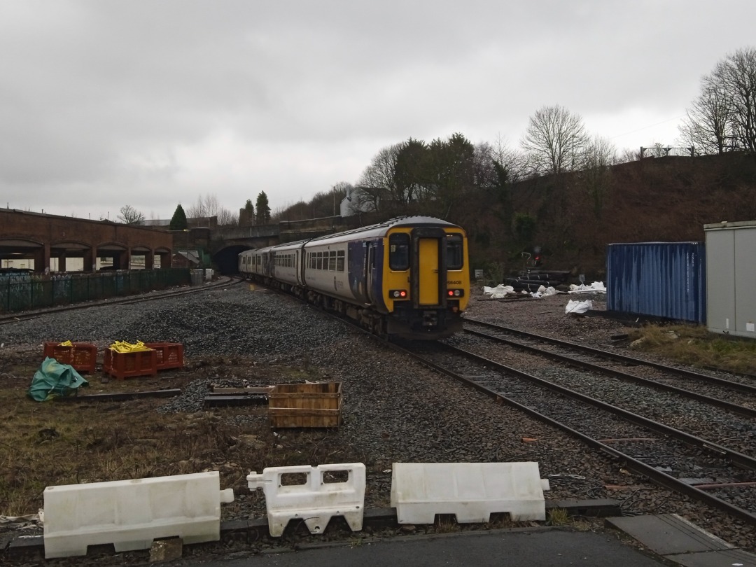 Whistlestopper on Train Siding: Northern class 150/1 No. #150106 and class 156/4 No. #156408 departing Blackburn yesterday working 2N55 1104 Bolton to
Clitheroe.