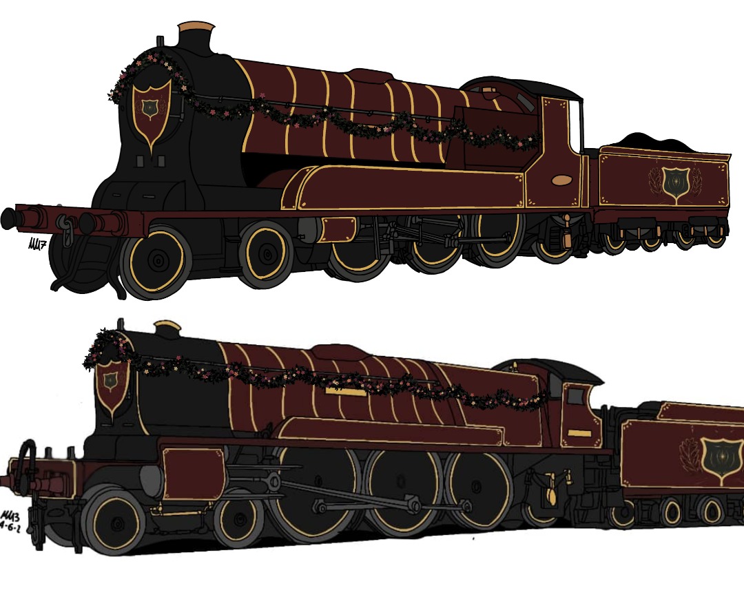 Emanuel Hudson on Train Siding: The Comet Class and the Falcon Class both dressed up in the shield dynasty locomotive livery with Garland