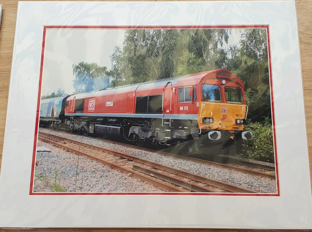 Rail Riders on Train Siding: Just donated by a club member, 1 framed and 2 mounted prints of our DB Cargo UK named loco 66175 Rail Riders Express for the Rail
Riders...