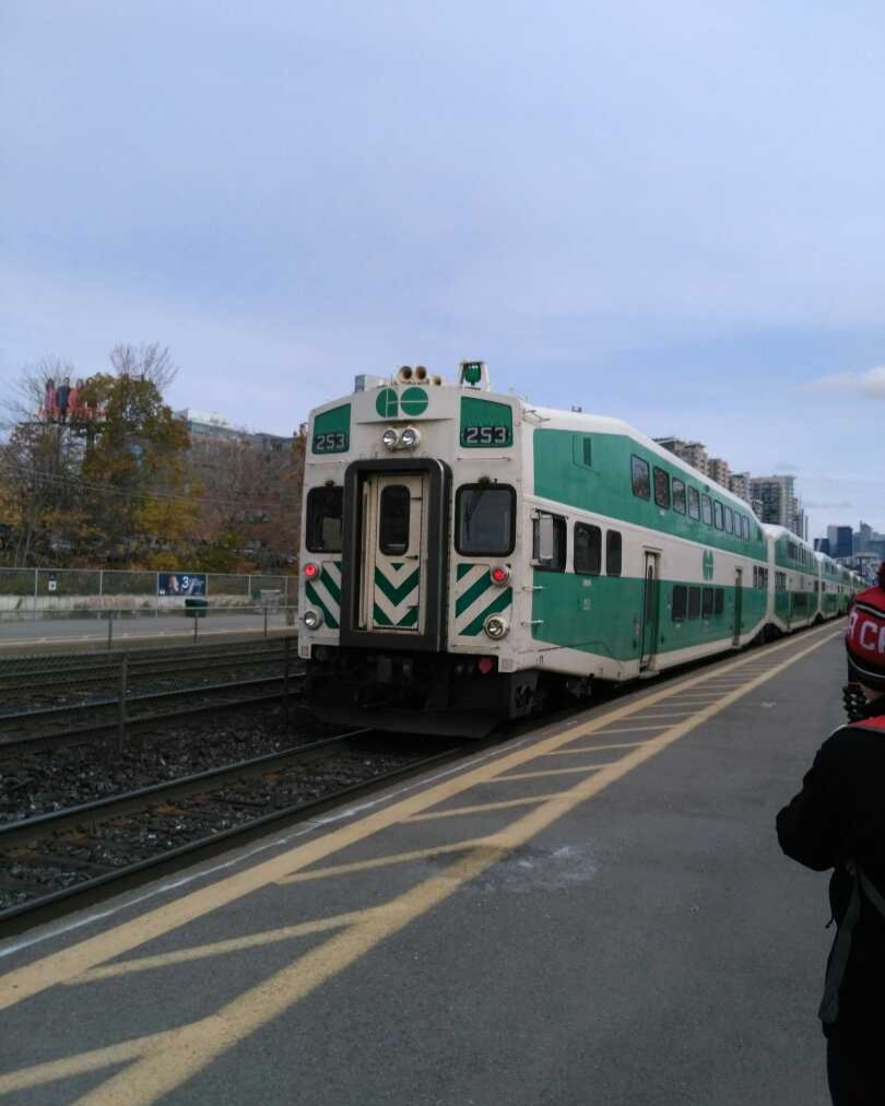 Ryan on Train Siding: GO transit back end cab car number 253 at ExhibitionGO. The old ones look cooler than the new ones.
