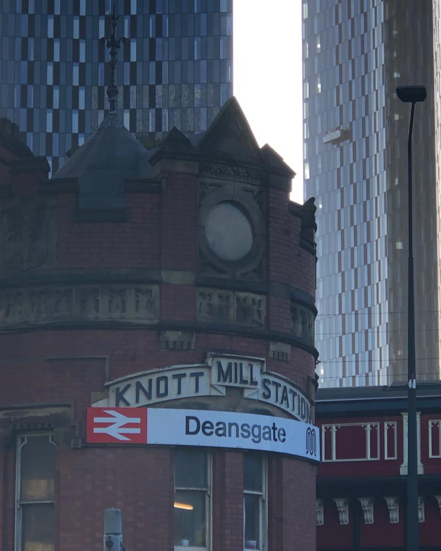 k unsworth on Train Siding: Compare and contrast railway signage from different eras.....I still like to call Deansgate station Knott Mill! must be my age 😂