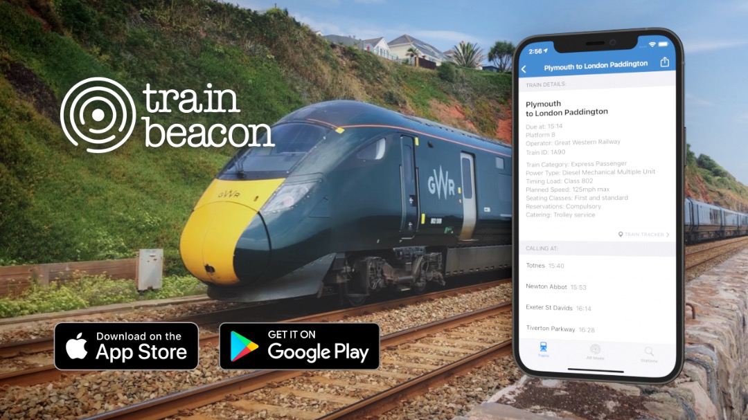 Train Beacon on Train Siding: The latest Train Beacon app update has now been approved. * You can now see the number of train carriages, train category, power
type (eg...