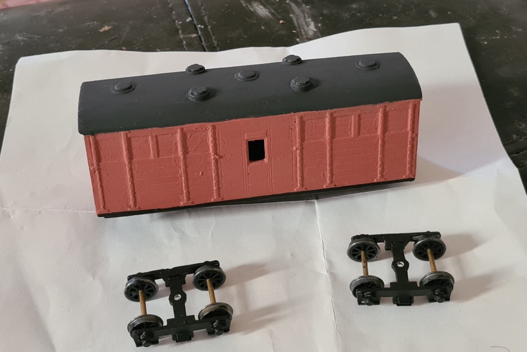Geoff on Train Siding: Working on my first S scale model. A South Australian Railways narrow gauge horsebox. From the Strath kit