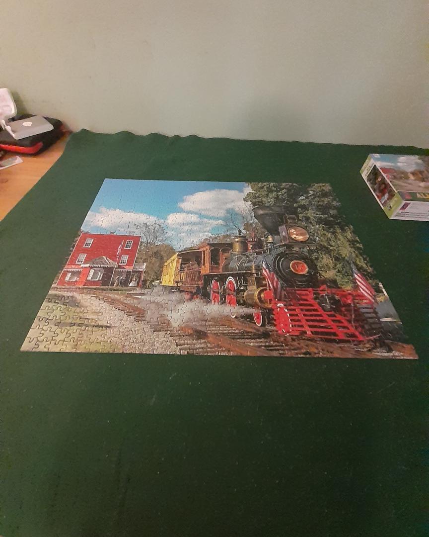Preston Beery on Train Siding: This isn't a real train, but a puzzle of a famous steam engine I finished in 2020 during quarantine.