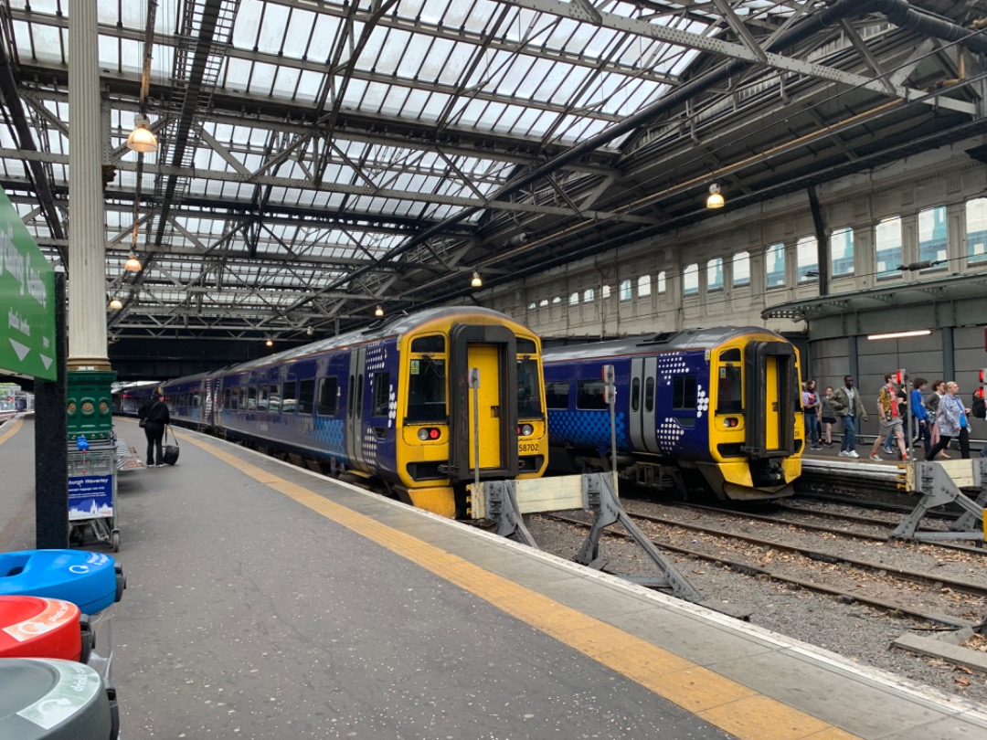 EagleLord on Train Siding: Class 158 and #158702 ScotRail Express Sprinter By British Rail Engineering Limited - 2 Cars - DMU