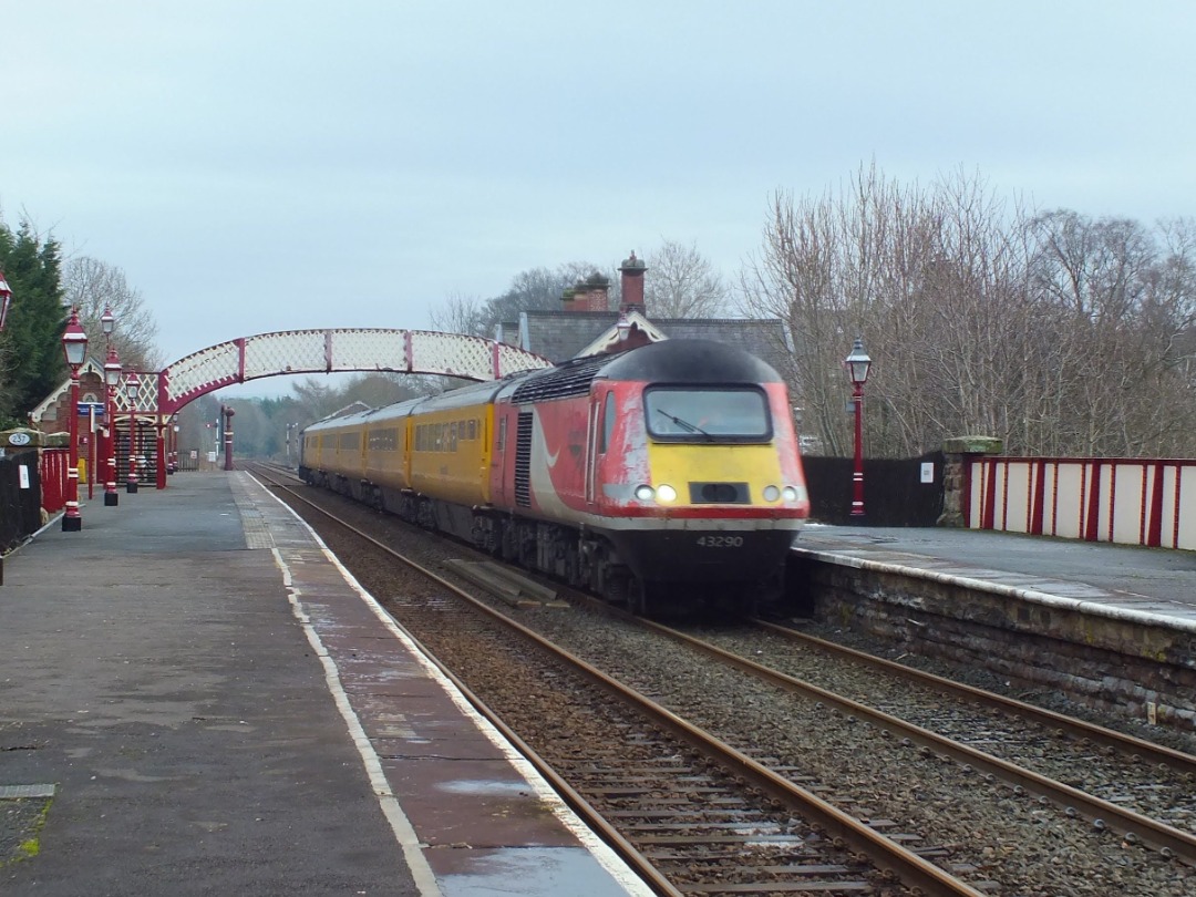 Cumbrian Trainspotter on Train Siding: Network Rail class 43/2 No. #43290 and Colas Rail class 43/2 No. #43274 passing Appleby this afternoon working the 1Q17
1030...