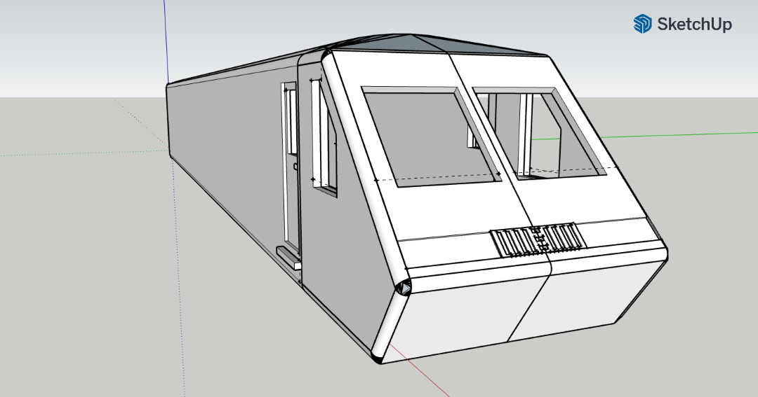 Hadren Railway on Train Siding: For the first time in quite a while, I've actually been working on a new 3d model. This time, I have been building up a
Driving Trailer...