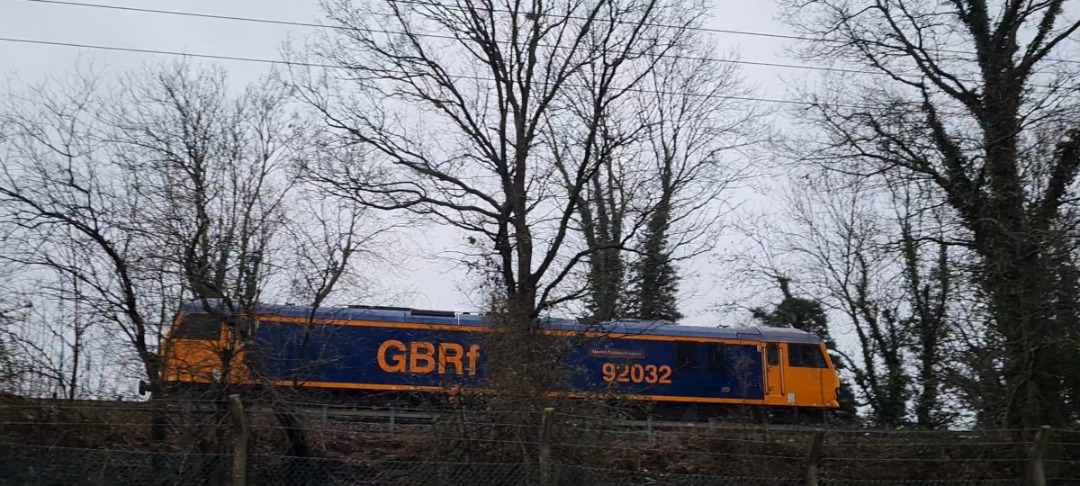 andrew1308 on Train Siding: Had a rare working pass my works today of a GBRF class 92. 92032 light engine from Dollands Moor SDGS to Crewe T.M.D. (E).. This
loco was...