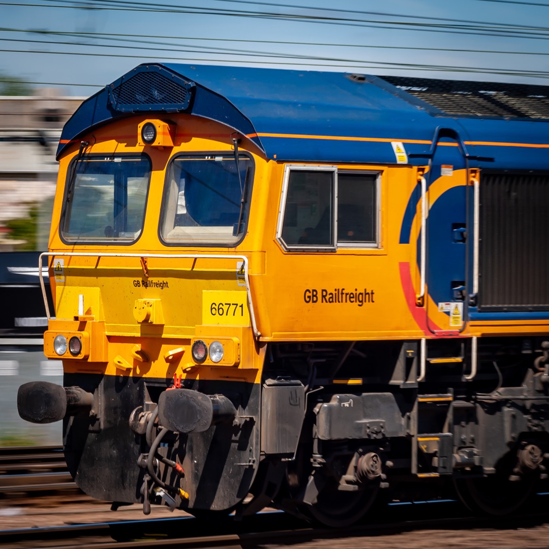 Zakhary Creaser on Train Siding: Today's post features one of GB Rail Freight's beautiful Class 66 units passing Doncaster