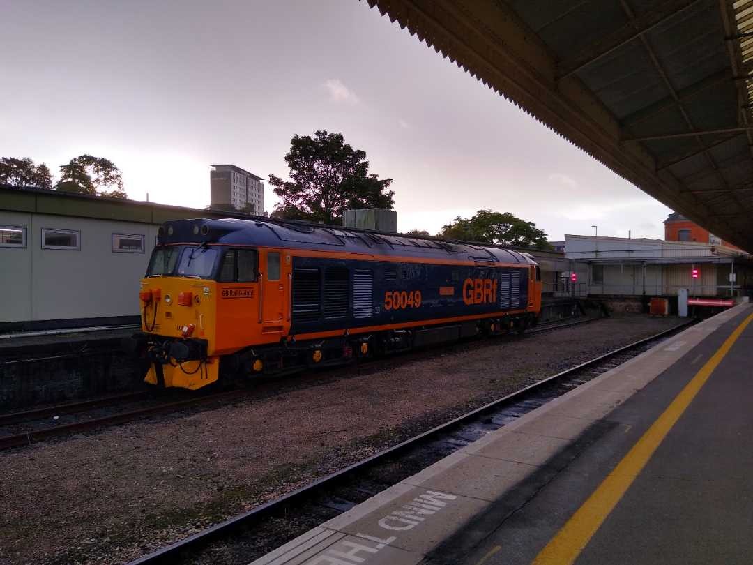 clanline35028 on Train Siding: A few pictures of 50049 'Defiance' during route learning duties at Exeter St David's, August 2019