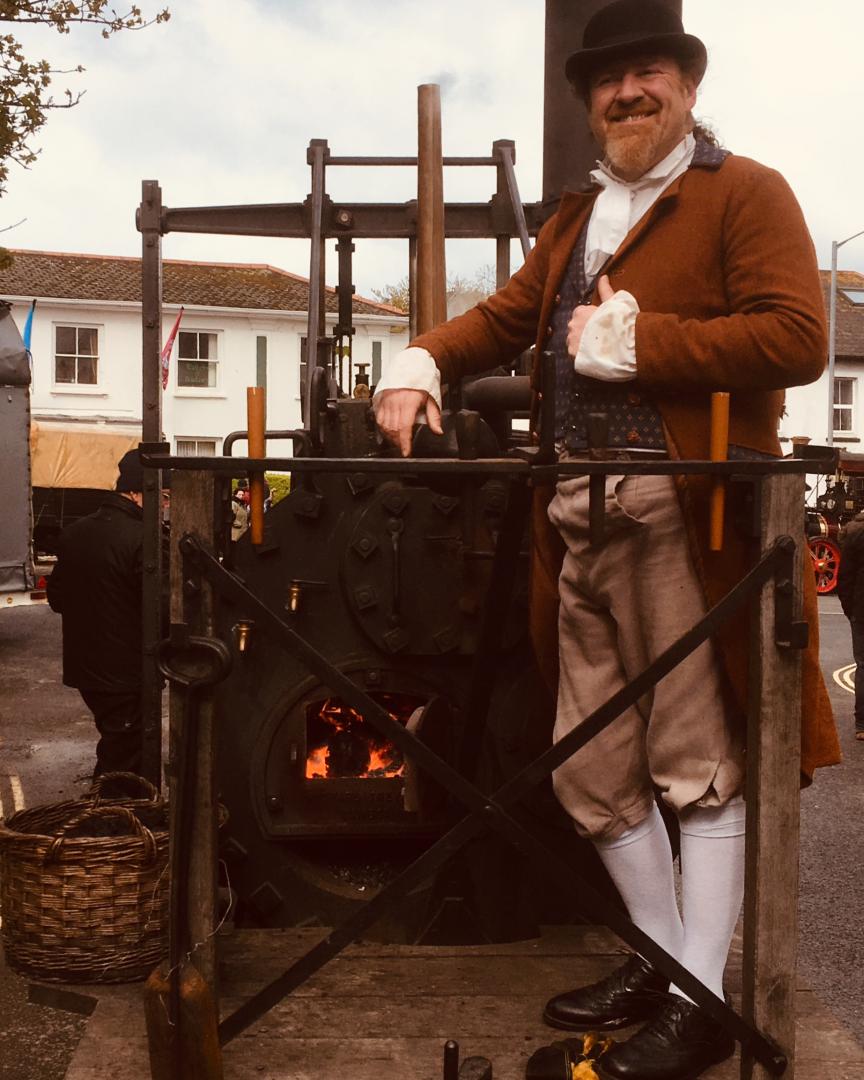 ceinneidigh54 on Train Siding: The 'Puffing Devil'. A recreation of Richard Trevithick's World first steam-powered road vehicle at Cambourne
Festival, Cornwall,...